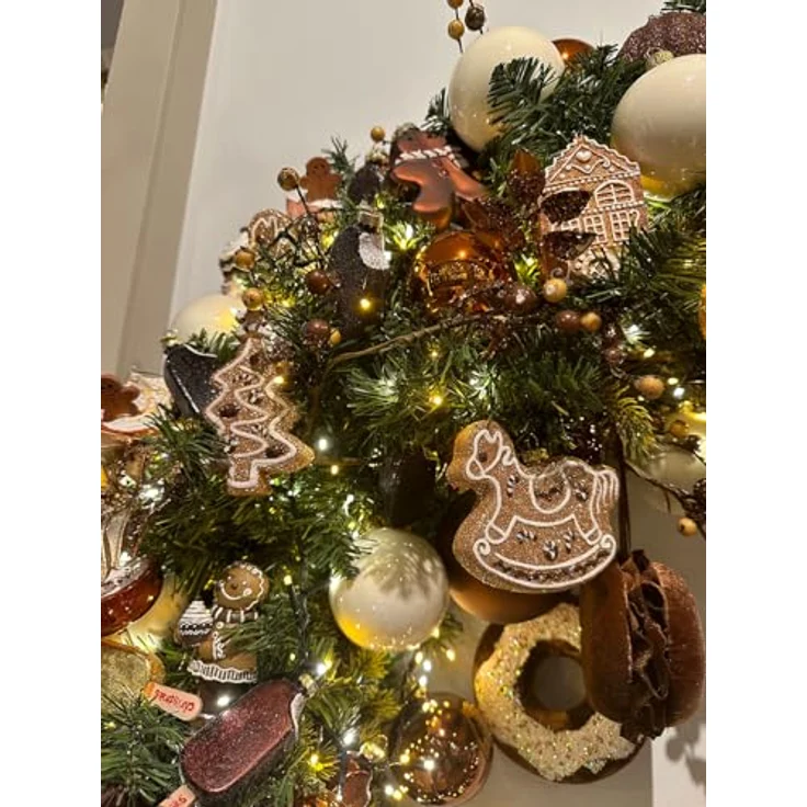 Decoris Weihnachtskugel, Glas, Wollweiß, 50 x 35 cm, 10er Set – Bild 2