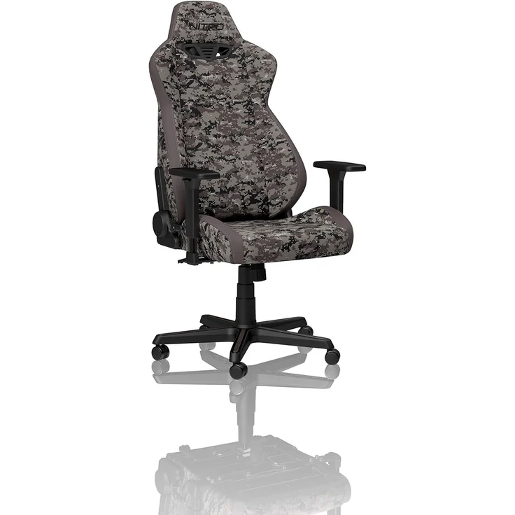 NITRO CONCEPTS S300 Gamingstuhl - Ergonomischer Bürostuhl Schreibtischstuhl Chefsessel Bürostuhl Pc Stuhl Gaming Sessel Stoffbezug Belastbarkeit 135 Kilogramm - Urban Camo – Bild 4