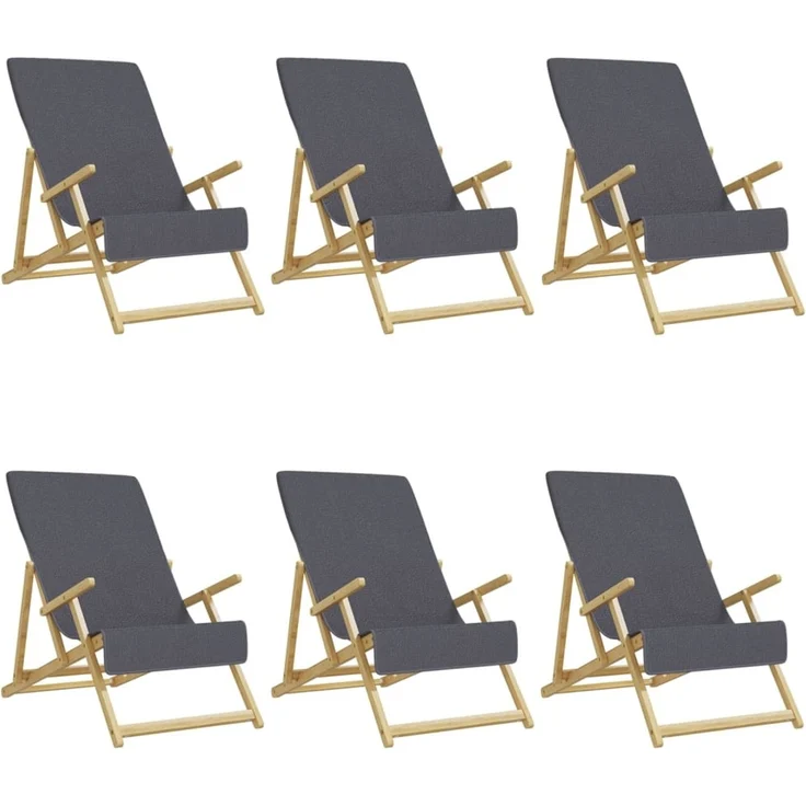 vidaXL Strandtücher 6 Stk. Anthrazit 60x135 cm Stoff 400 GSM 3157055 – Bild 2