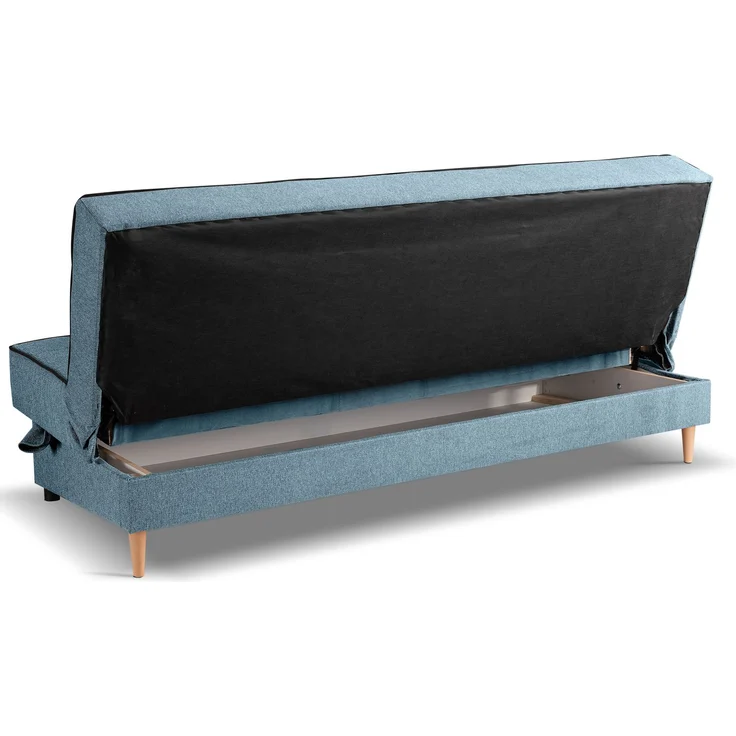 Schlafsofa (B/H/T: 199x91x91 cm) in Blau – Bild 3