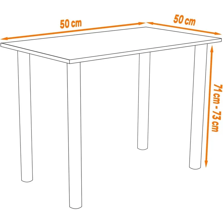 AKKE Esstisch, Esszimmertisch mit schwarzen Beinen Küchentisch Bürotisch 2mm PVC – Bild 3