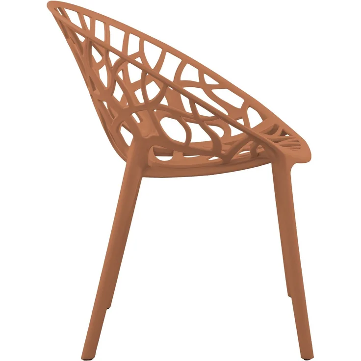 CLP 2er Set Gartenstühle Hope mit Lehne stapelbar wetterfest UV-beständig bis 150 kg,terracotta – Bild 5
