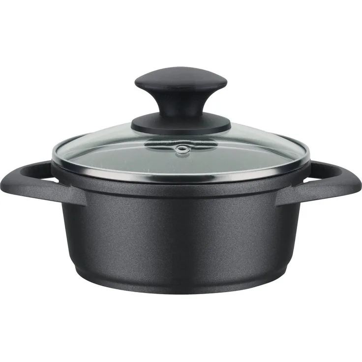 GSW Kochtopf Gourmet Granit, Aluminiumguss, mehrfache, langlebige VITAFLON®GRANIT Antihaft-Versiegelung, Induktion