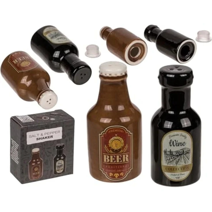 Out of the Blue Salz- / Pfefferstreuer Bier & Wein Salz- und Pfefferstreuer Set aus Keramik – Bild 6