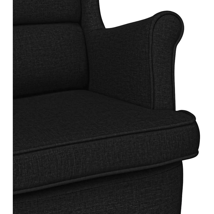 Schaukelsessel, Schaukelstuhl Schwarz 74x90x102 cm Stoff – Bild 7