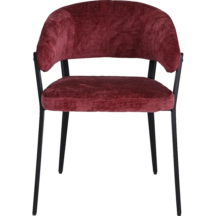 Vente-unique - AVRELA Stuhl Stoff Rot - B 55 cm x H 77 cm x L 56 cm – Bild 3