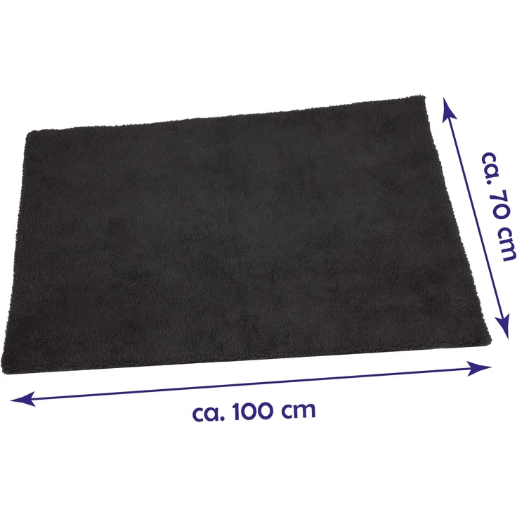 Selbstheizende Tierdecke ( Schwarz / 70x100cm ) - ÖKO TEX 100 - mit Reissverschluss, thermoisolierende, kuschelig weiche, waschbare Haustierdecke – Bild 6