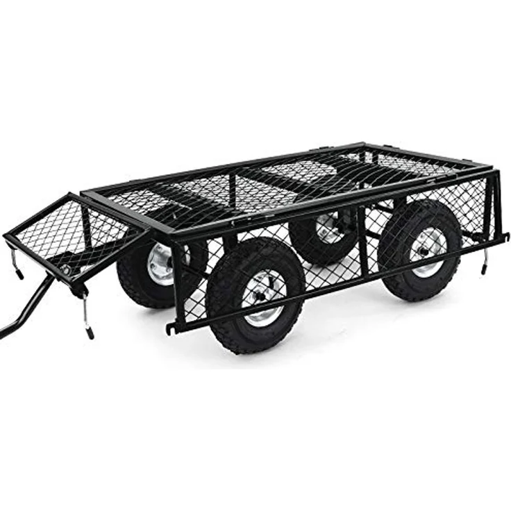 Transport Gitterwagen Handwagen Bollerwagen Seiten klappbar bis 250kg Schwarz – Bild 4