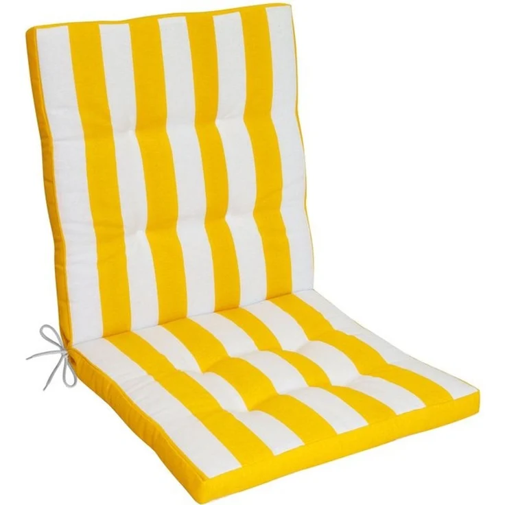 Herlag Polsterauflage Mia, (1 St), Niedriglehner 100x50x5cm Easy-Drop Bänder Gelb Gestreift – Bild 4