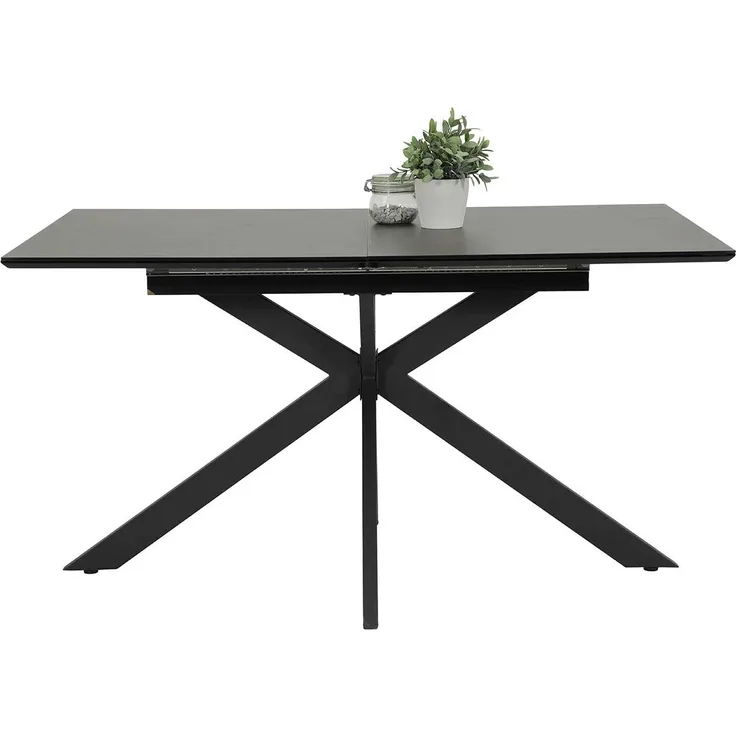 Esstisch Frauke / Fenja II T, Anthrazit, Schwarz, 140 x 76 x 90 cm