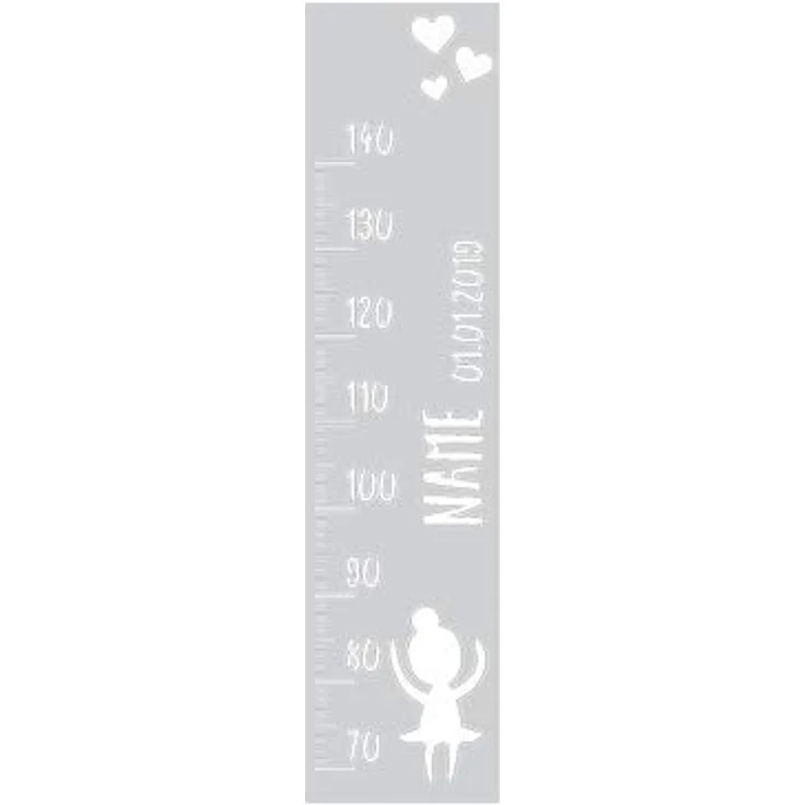 Messlatte Kind Größe Standard Ballerina Kinderzimmer-Messlatte/Tauf-Geschenk oder zur Geburt/Personalisiert mit Wunsch-Name für Mädchen oder Jungen Babyzimmer Design by HeLLo Mini – Bild 7