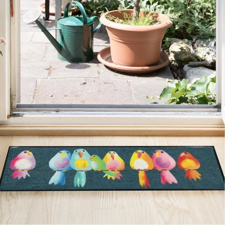 Salonloewe Läufer Läufer klein 30x100 Rainbow Birds blau, Läufer klein, Höhe: 300 mm – Bild 2