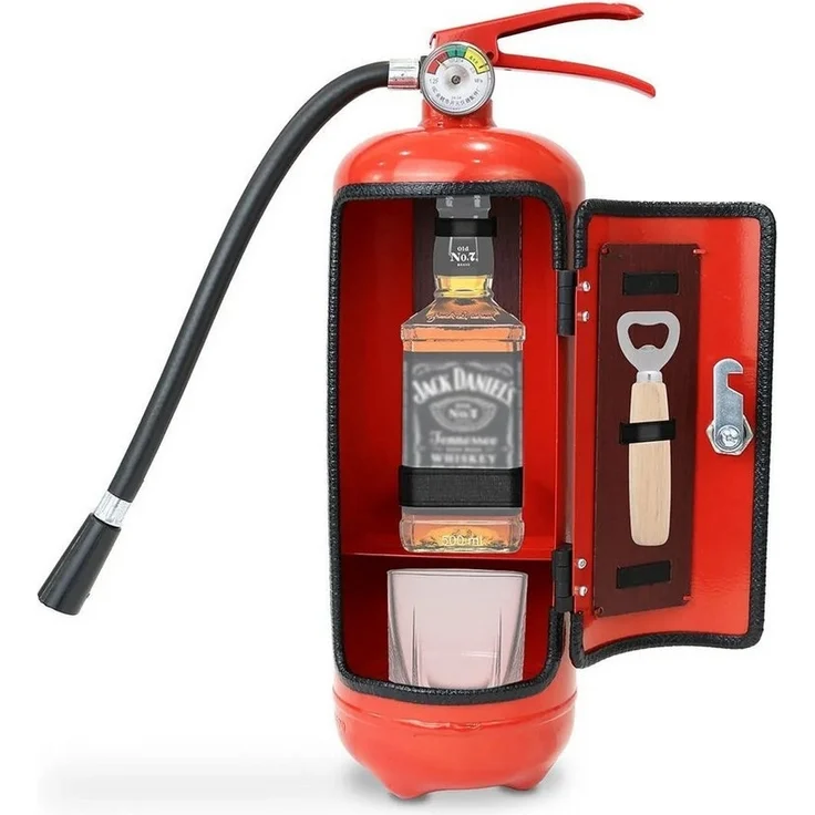 Divit Deko-Wandregal Minibar in Feuerlöscher Design MF51 Bar Regal / Aufbewahrung – Bild 5