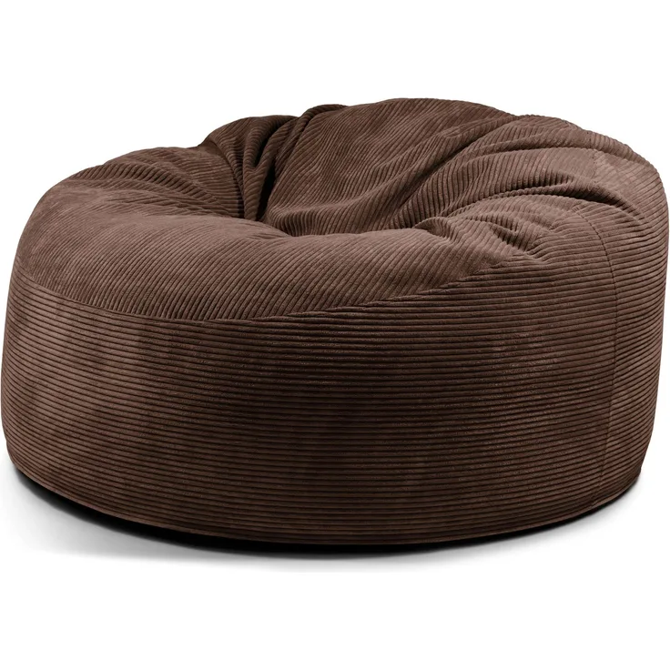 Schaumstoffsitzsack ‘OM 135‘, Bezugstoff - Waves, 100% Polyester, Chocolate, 90x135x135 cm.