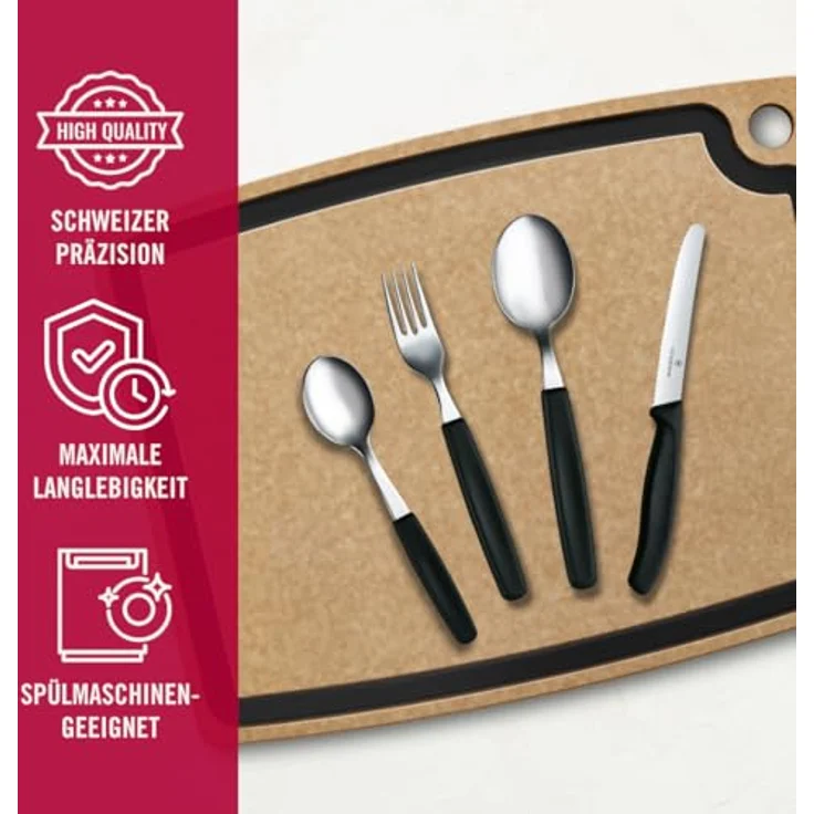 Victorinox 'Swiss Classic' Tafelbesteck 24-teilig, Edelstahl schwarz – Bild 5