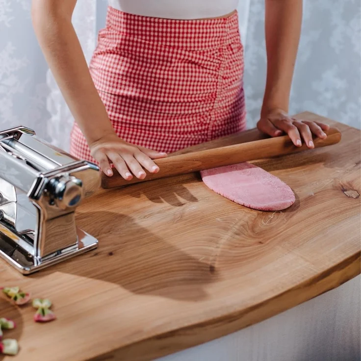 Hofmeister Nudelholz Buchenholz 45x4,5x4,5 cm Rundstab Pizzaroller Buchenholz – Bild 6