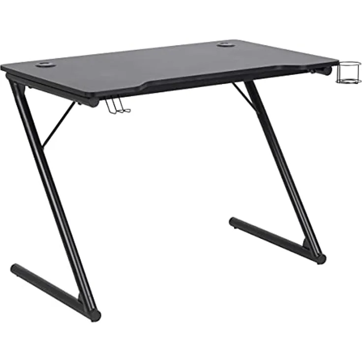 'Trooper' Schreibtisch, MDF schwarz, 100 x 74 x 60 cm