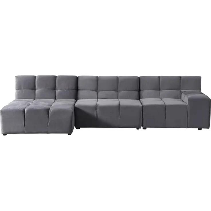 Home Deluxe Modulares Sofa ORLENA M - Anthrazit, Polyester Holz Schaumstoff, 306 x75 x98 cm – Bild 4