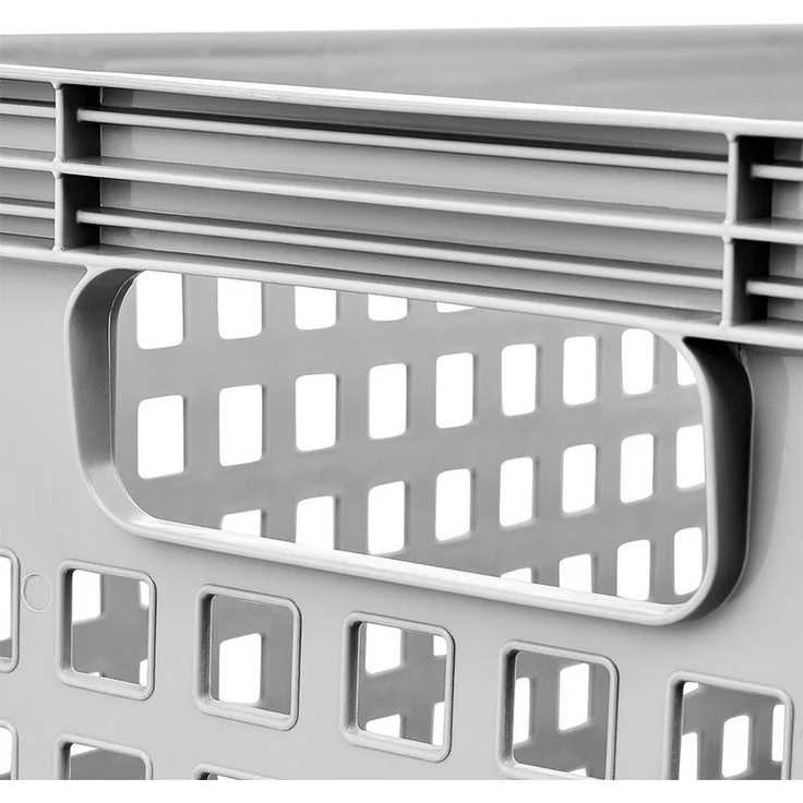 keeeper Transportkorb, Stapelbar, Polypropylen, 64 l, Robert, Nordic Grey – Bild 2