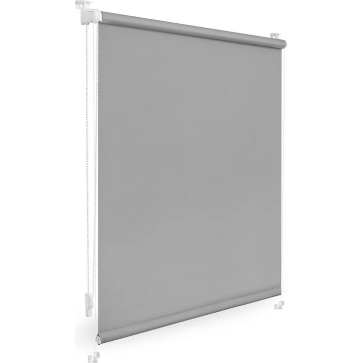Lichtblick Sonnenschutzsysteme GmbH Verdunklungsrollo Barcelona 80x150 cm (BxL) Grau Verspannt; Klemm- und schraubbar; Thermofunktion – Bild 1