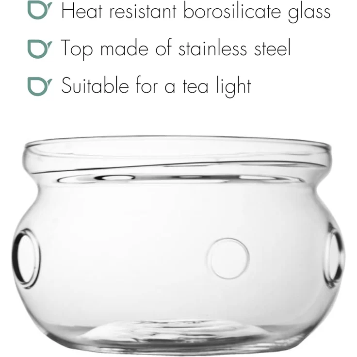 Teewärmer Verona Glas+ Edelstahlplatte – Bild 2