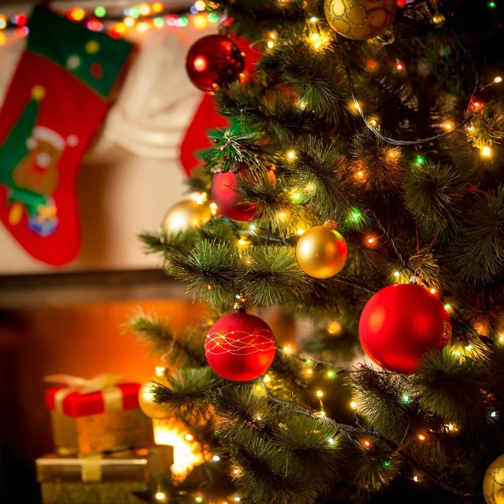 SALCAR 0,6m Christbaumbeleuchtung mit Ring und 8 Girlanden – Bild 3