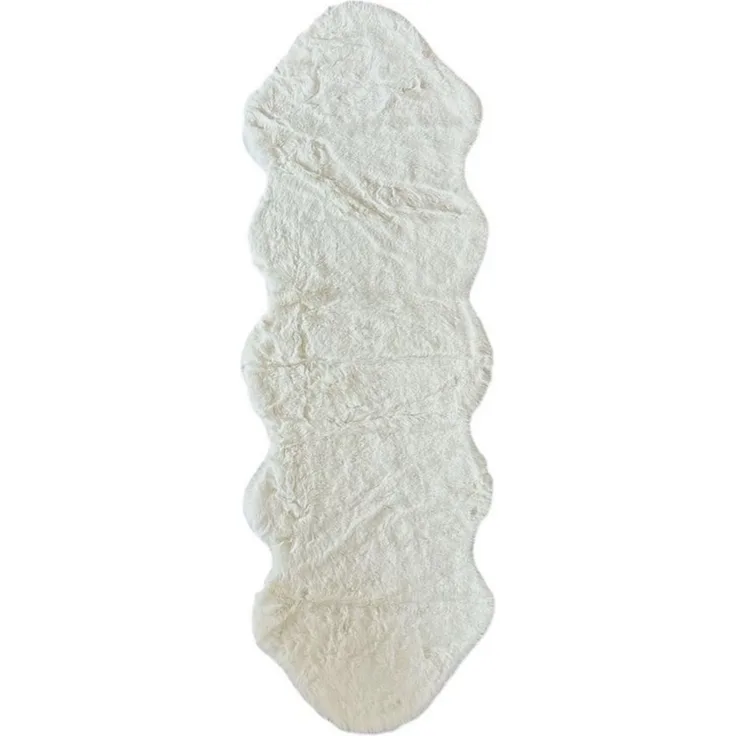 VIVA Home Fellteppich Teppich Dekofell Kuschelfell 60 x 180 cm, dicht und flauschig