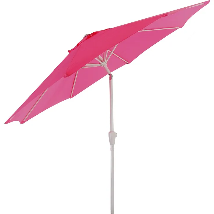 Mendler 'N19' Sonnenschirm, neigbar, Polyester / Aluminium, Pink, Ø 300 cm