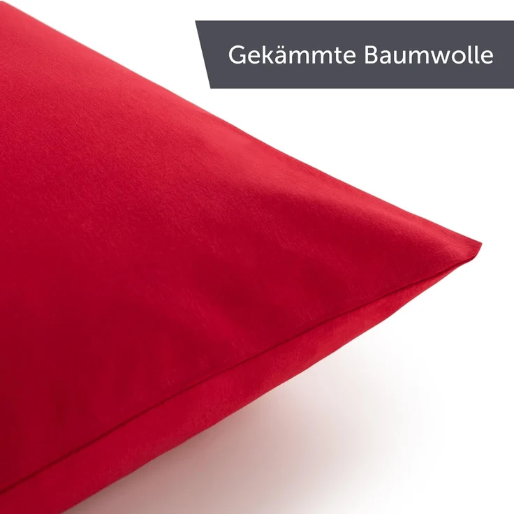Blumtal Kissenbezug Premium Jersey 2er Set, Oeko-Tex Zertifiziert, (2 Stück), 100% Baumwolle – Bild 7