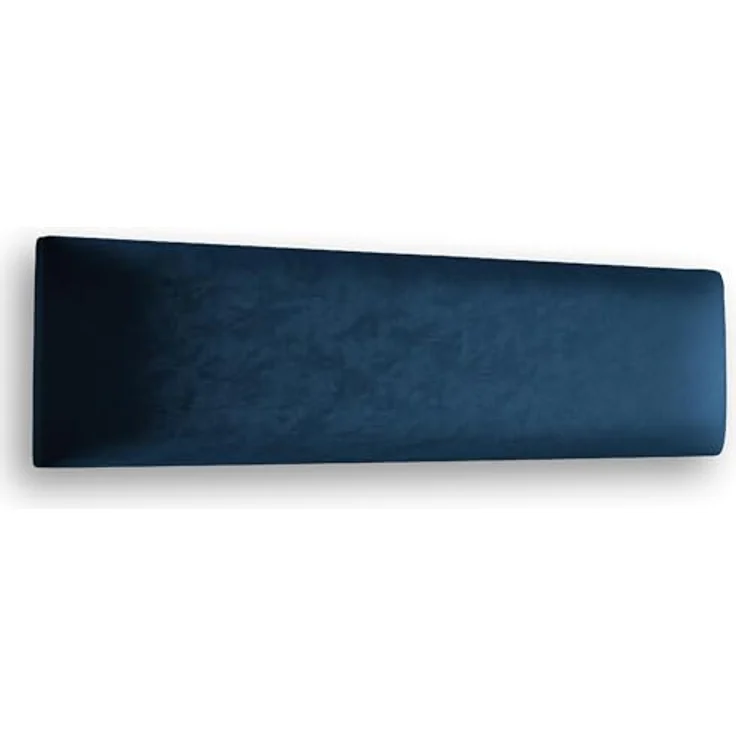 Muralo Samt Wandkissen Stoff Polsterpaneel Schlafzimmer Wohnzimmer Bett Wandpolster Bettkopfteil Lendekissen Modern Luxus Gepolstert Polster Paneel (Dunkelblau, 50x15 cm) – Bild 2