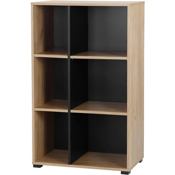 Places of Style Aktenregal Moid, Bücherregal, Maße 64,5x40x106 cm, 6 Fächer für viel Stauraum