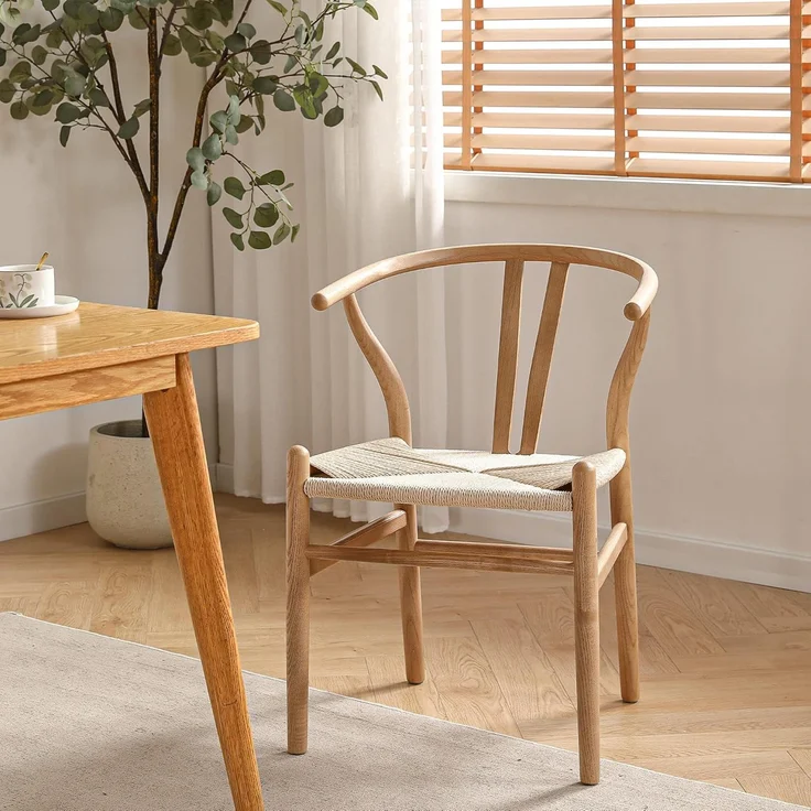 LIM HOME Esszimmerstuhl SW012 (Packung, 1 St), FSC® Massivholzrahmen mit Sitzfläche aus Papierseil – Bild 5