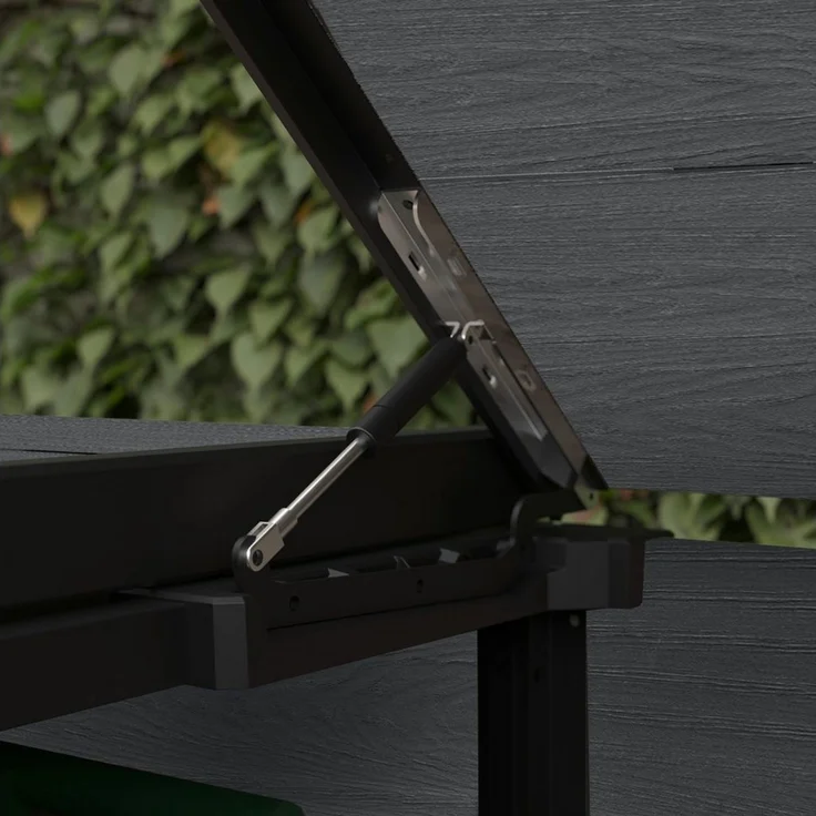 Keter Mülltonnenbox "Hide Away" 240 - 1200 Liter Anthrazit, Holzoptik, nathlos erweiterbar – Bild 2