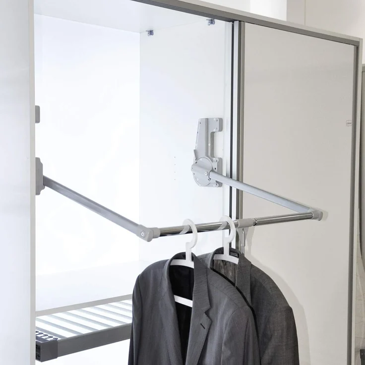 SO-TECH® Kleiderstange Kleiderlift mit Teleskop-Breitenverstellung 850 - 1150 mm, Tragkraft 15 kg – Bild 4