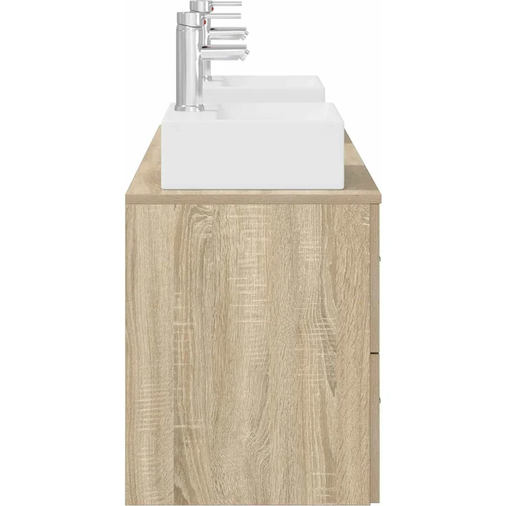 vidaXL Badezimmerschrank-Set 3 stk. Sonoma-Eiche 129 x 41 x 79,5 cm 3405845 – Bild 6