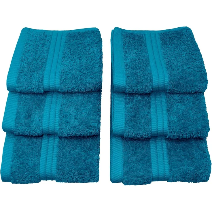 Lashuma Seiftuch Linz, (Set, 6-St), kleine Gästetücher Petrol 30x30 cm – Bild 5