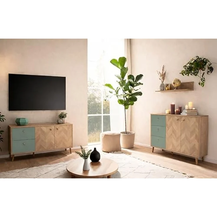 Schildmeyer Visby Regal 2-er Set, 160940, Eiche hell Dekor – Bild 6