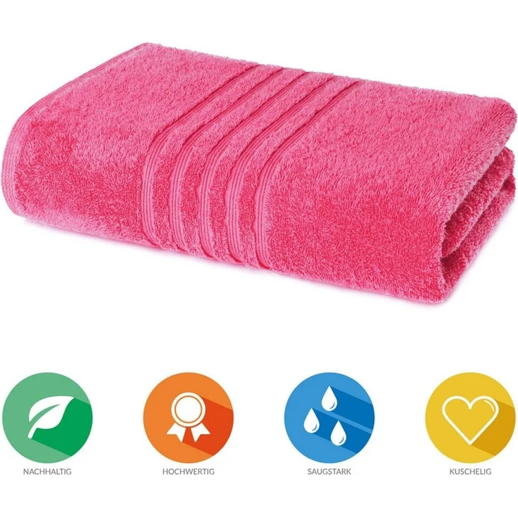 Lavea Handtücher Bali Handtuch 50x100 cm, Sporthandtuch, Fitness-Handtuch, Weiches Bio-Baumwollfrottee (1-St), pflegeleicht, GOTS-zertifiziert, extra saugstark mit 500g/m² – Bild 2
