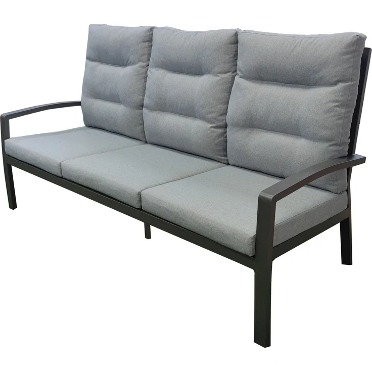 Gartensofa Bondino, Aluminium, Grau, 210 x 85 x 109 cm – Bild 2