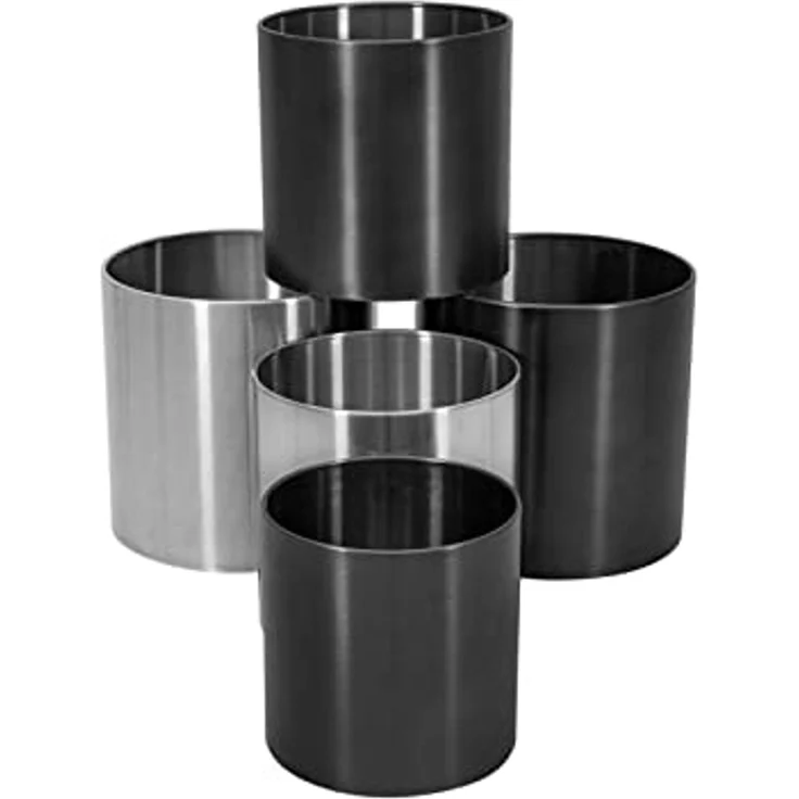 EUROPALMS STEELECHT-40 Nova, Edelstahlübertopf, anthrazit, Ø40cm – Bild 4