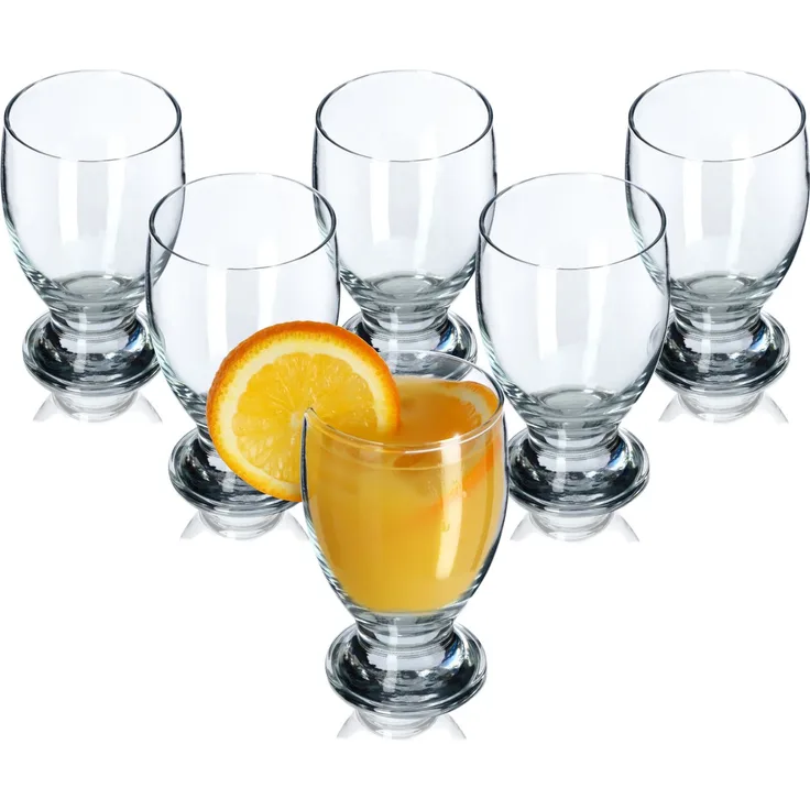 KADAX Glas für Getränke und Desserts, 6er-Set, 300 ml