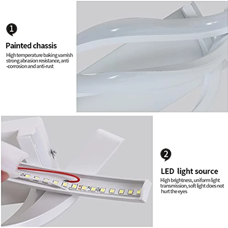 Comely LED Wandleuchte Innen, 22W 2500LM Wandlampe Innen Weiß, 6500K Modern Wandbeleuchtung LED für Wohnzimmer Schlafzimmer Treppenhaus Flur – Bild 6
