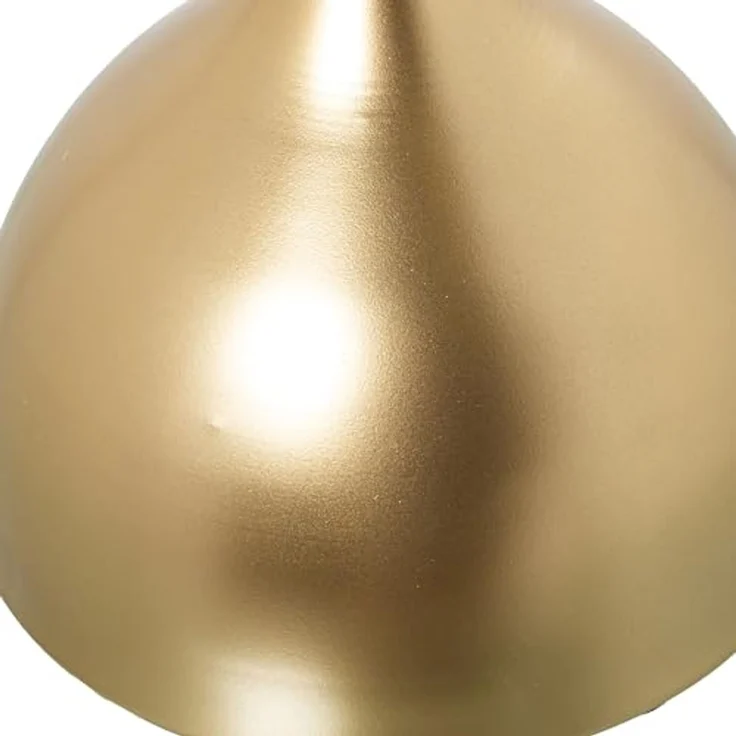 DRW Runder Beistelltisch aus Marmor und Metall in Weiß und Gold, 35x60 cm, 35x60 cm – Bild 4