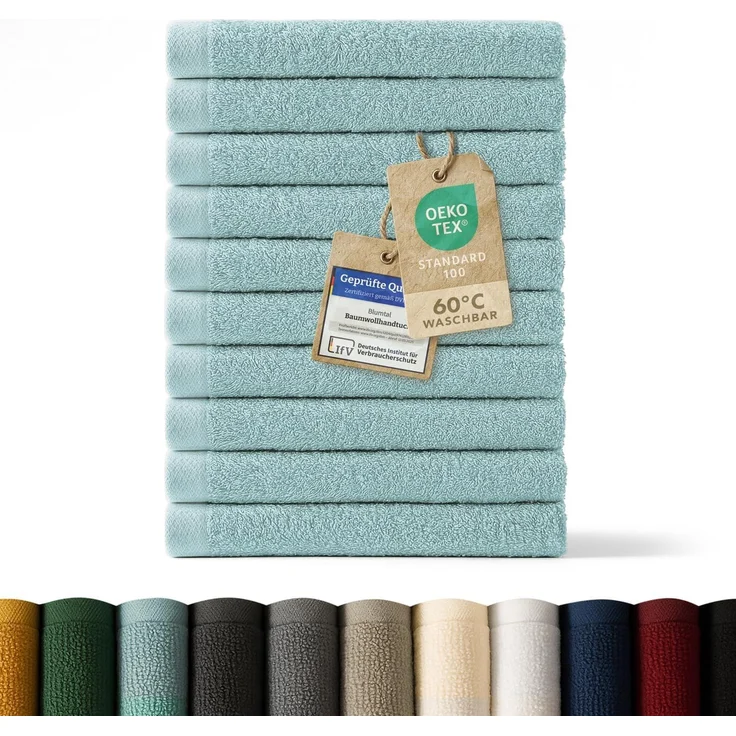 Blumtal Gästehandtücher 30x30cm - weich und saugstark, Frottee (12-St), 12er und 24er Set, 100% Baumwolle – Bild 1