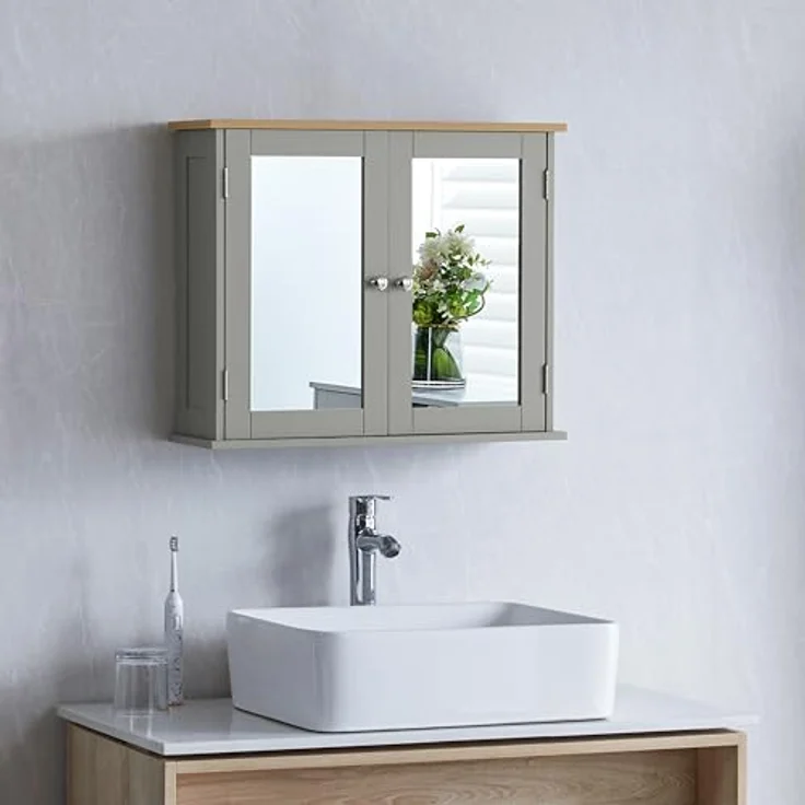 Bath Vida Hoch-& Midischränke fürs Bad, Mitteldichte Holzfaserplatte, Weiß, Standard – Bild 2