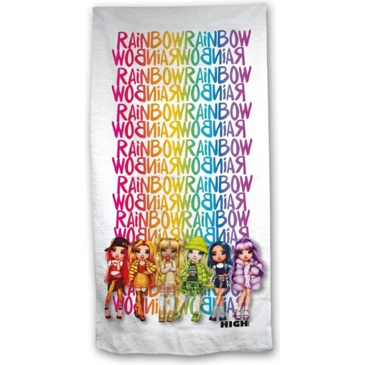 Rainbow High Strandtuch Rainbow High Girls Kinder Mikrofaser Badetuch XL 70x140 cm – Bild 1