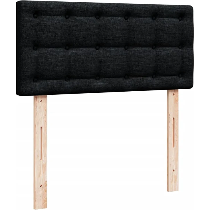 vidaXL Boxspringbett mit Matratze Schwarz 100x200 cm Stoff 3288907 – Bild 12