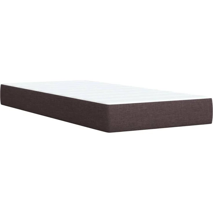 vidaXL Boxspringbett mit Matratze Dunkelbraun 100x200 cm Stoff 3285802 – Bild 10