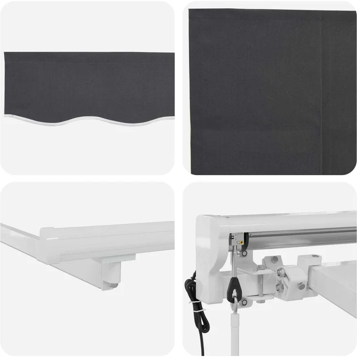 vidaXL Elektrische ausziehbare Markise Anthrazit 5x3,5 m 3421449 – Bild 6
