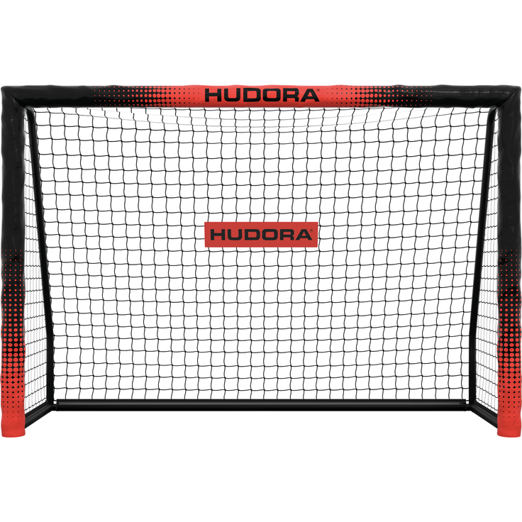Hudora 'Pro Tect 180 Advanced' Fußballtor, Stahlrohrrahmen mit EPE-Schaumstoff ummantelt, Schwarz / Rot, 180x120 cm – Bild 2